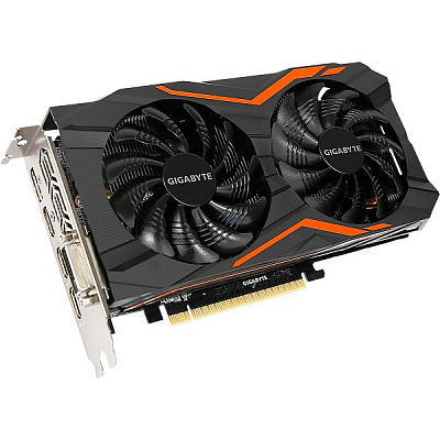 Видеокарта GIGABYTE GEFORCE GTX1050 TI G1 GAMING 4Гб  – фото