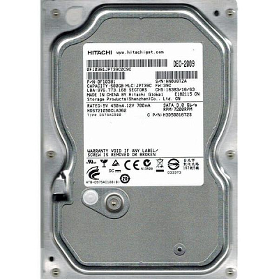 Жесткий диск HITACHI HDS721050CLA362 500Гб #3 – фото