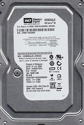Жесткий диск WD WD800AAJS 80Гб #1 – фото