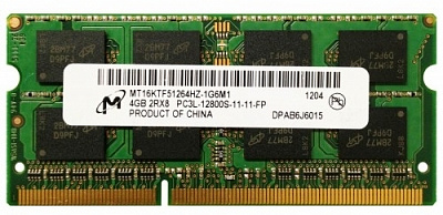Оперативная память SO-DIMM MICRON MT16KTF51264HZ-1G6M1 DDR3L 4Гб – фото