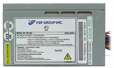 Блок питания FSP SPI-600 600Вт – фото
