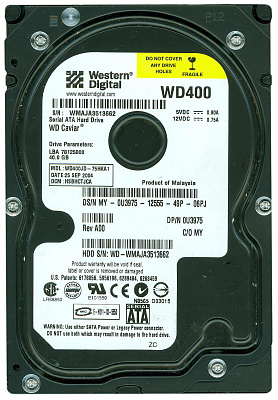 Жесткий диск WD WD400JD 40Гб – фото