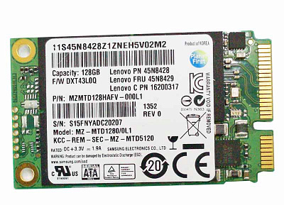Накопитель MSATA SSD LENOVO MZ-MTD1280/0L1 128Гб – фото