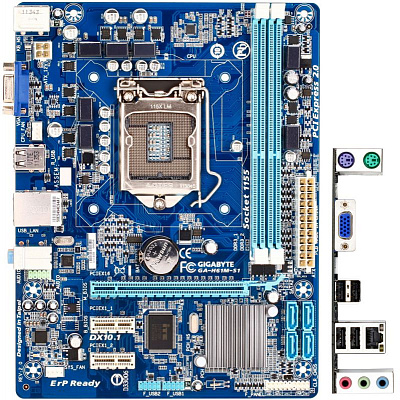 Материнская плата GIGABYTE GA-H61M-S – фото