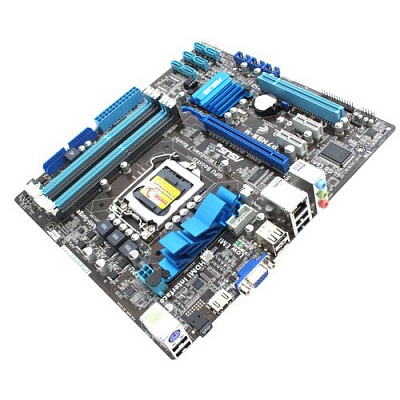 Материнская плата ASUS P7P55-M  – фото