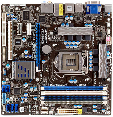 Материнская плата ASROCK H67M-GE – фото
