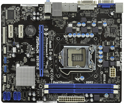 Материнская плата ASROCK H61M-GS – фото
