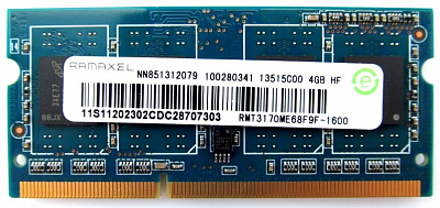 Оперативная память SO-DIMM RAMAXEL RMT3010 DDR3 2Гб  – фото