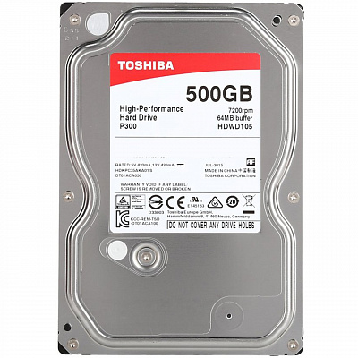 Жесткий диск TOSHIBA HDWD10UZSVA 500Гб (Новый) – фото