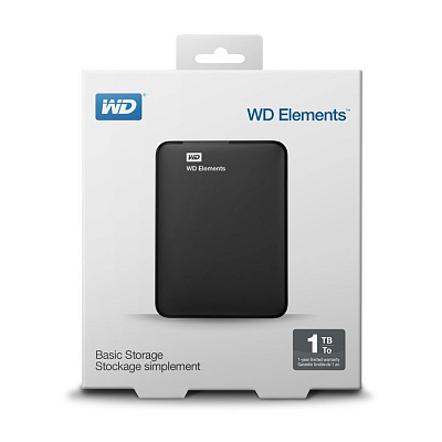 Внешний жесткий диск WD WDBUZG0010BBK-EESN 1Тб (Новый) – фото