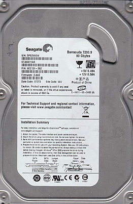 Жесткий диск SEAGATE ST380811AS 80Гб #3 – фото