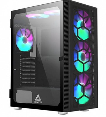 Корпус MONTECH X3 GLASS BLACK (Новый) – фото