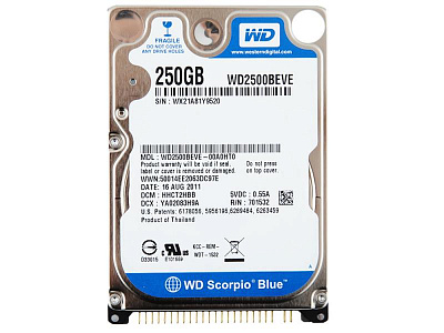 Жесткий диск для ноутбука WD WD2500BEVE 250Гб – фото