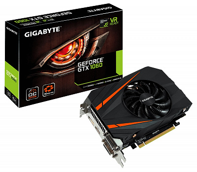 Видеокарта GIGABYTE GEFORCE GTX1060 MINI ITX 6Гб – фото