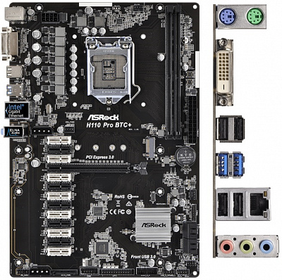 Материнская плата ASROCK H110 PRO BTC+ – фото