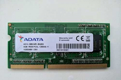 Оперативная память SO-DIMM ADATA  AO1L16BC4R1-BQSS DDR3L 4Гб – фото