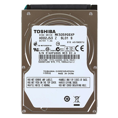 Жесткий диск для ноутбука TOSHIBA MK5059GSXP 500Гб #2 – фото
