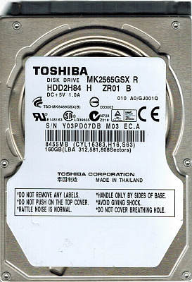 Жесткий диск для ноутбука TOSHIBA MK2565GSX 250Гб #2 – фото