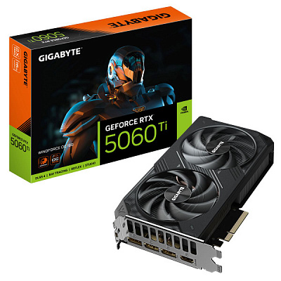 Видеокарта GIGABYTE GEFORCE RTX5060 Ti WINDFORCE 16Гб – фото