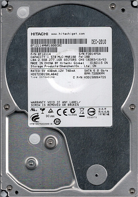 Жесткий диск HITACHI HDS723015BLA642 1.5Тб #3 – фото