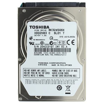 Жесткий диск для ноутбука TOSHIBA MK3275GSX 320Гб #1 – фото