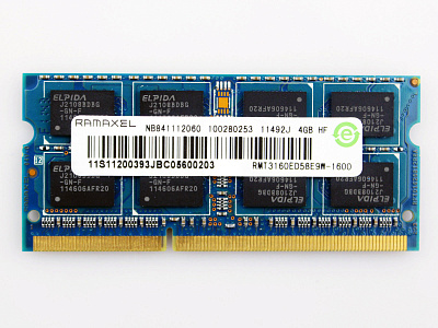 Оперативная память SO-DIMM RAMAXEL RMT3160ED58E9W1600 DDR3 4Гб – фото