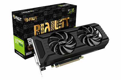 Видеокарта PALIT GEFORCE GTX1080 DUAL OC 8Гб – фото