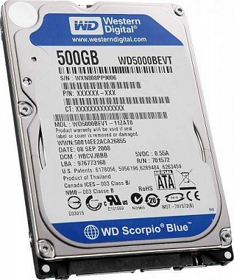 Жесткий диск для ноутбука WD WD5000BEVT 500Гб #1 – фото