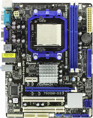 Материнская плата ASROCK 760GM-GS3 – фото