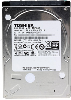 Жесткий диск для ноутбука TOSHIBA MQ01ABD050 500Гб #2 – фото
