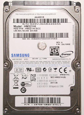 Жесткий диск для ноутбука SAMSUNG HM321HI 320Гб #1 – фото