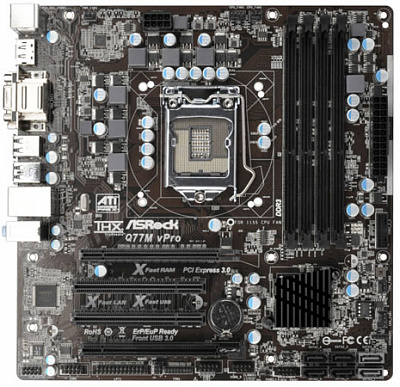 Материнская плата ASROCK Q77M VPRO – фото