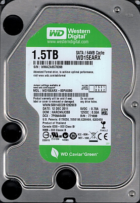 Жесткий диск WD WD15EARX 1.5Тб #3 – фото