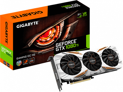 Видеокарта GIGABYTE GEFORCE GTX1080 TI GAMING OC 11Гб – фото