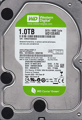 Жесткий диск WD WD10EARX 1Тб #2 – фото
