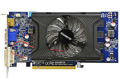 Видеокарта GIGABYTE GEFORCE 9600GT 512Мб – фото