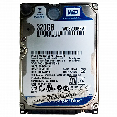 Жесткий диск для ноутбука WD WD3200BEVT 320Гб #1 – фото