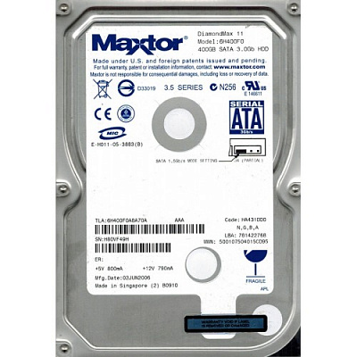 Жесткий диск MAXTOR 6H400F0 400Гб – фото