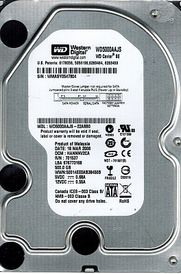 Жесткий диск WD WD5000AAJS 500Гб #1 – фото
