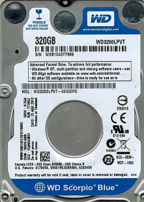 Жесткий диск для ноутбука WD WD3200LPVT 320Гб #3 – фото