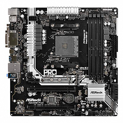 Материнская плата ASROCK AB350M PRO4 – фото
