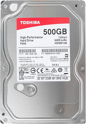 Жесткий диск TOSHIBA HDWD105UZSVA 500Гб #1 – фото