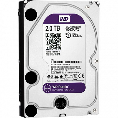 Жесткий диск WD PURPLE WD20PURX 2Тб (Новый) – фото