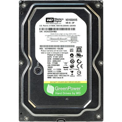 Жесткий диск WD WD1600AVVS 160Гб #3 – фото