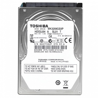 Жесткий диск для ноутбука TOSHIBA MK3259GSXP 320Гб #1 – фото