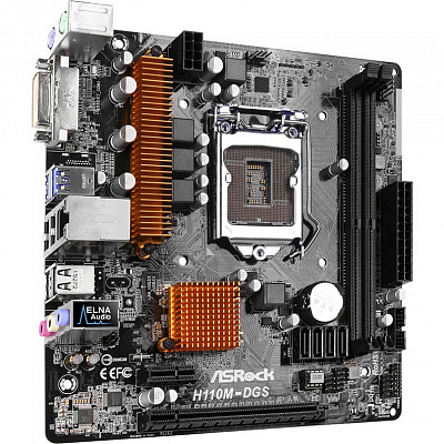 Материнская плата ASROCK H110M-DGS – фото