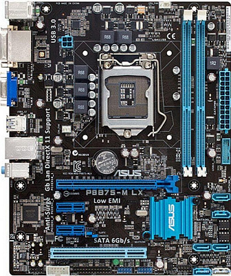 Материнская плата ASUS P8B75-M LX – фото