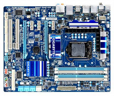 Материнская плата GIGABYTE GA-P55-UD4 – фото