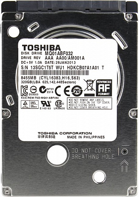 Жесткий диск для ноутбука TOSHIBA MQ01ABF032 320Гб (Новый) – фото