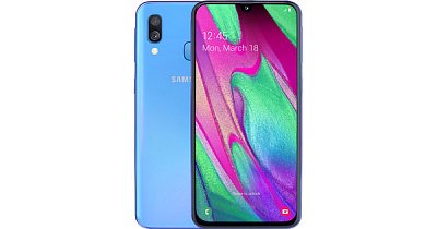 Смартфон SAMSUNG GALAXY A40 BLUE 64Гб – фото